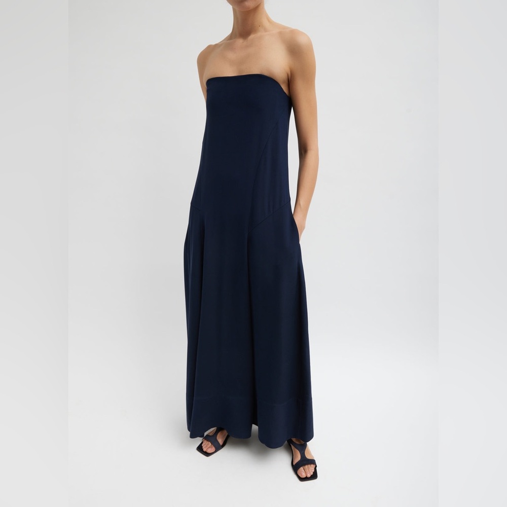 Tibi Blue Maxi Dress with Sophisticated Flow